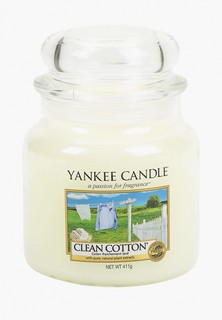 Свеча ароматическая Yankee Candle Чистый хлопок Clean Cotton 411 г / 65-90 часов