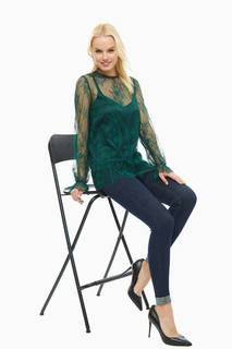 Блуза DM01691EM emerald D&M by 1001 Dress