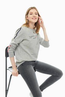 Свитшот WW0WW25164 039 light grey htr Tommy Hilfiger