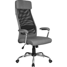 Кресло Riva Chair RCH 8206HX черная сетка /ткань серая