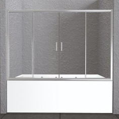 Шторка для ванны BelBagno Unique VF-2 190x140 прозрачная, хром (UNIQUE-VF-2-150/180-140-C-Cr)