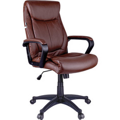 Кресло руководителя Helmi HL-E02 Income экокожа коричневая