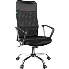Кресло руководителя Helmi HL-E16 Content ткань/сетка/экокожа черная хром