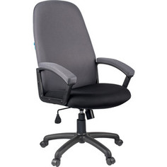 Кресло руководителя Helmi HL-E79 Elegant ткань TW черная/серая