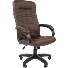 Кресло руководителя Helmi HL-E80 Ornament экокожа коричневая мягкий подлокотник