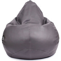 Кресло мешок GoodPoof Груша экокожа премиум серая XXL