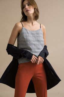 Топ на бретелях в клетку Emka