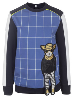 Свитшот для мальчика из футера и ткани в клетку Nota Bene