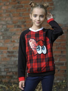 Джемпер-свитшот, из футера 2-х нитка петля и сорочечной ткани Nota Bene