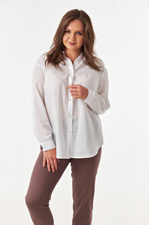 Белая базовая блуза рубашка с длинным рукавом Victoria Filippova