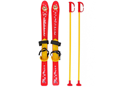 Лыжи RT T3350 с палками и креплениями Red