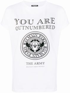 Balmain футболка с принтом логотипа