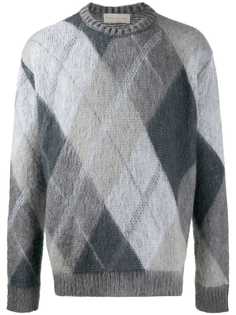 Paura свитер с круглым вырезом и узором аргайл