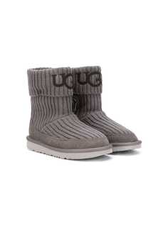 Ugg Australia Kids сапоги в рубчик с логотипом