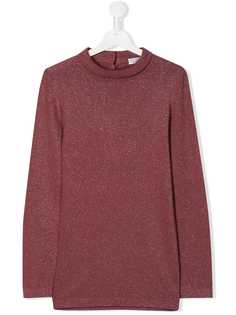 BRUNELLO CUCINELLI KIDS джемпер с высоким воротником и блестками