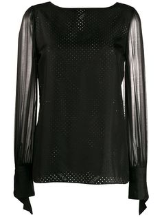 Karl Lagerfeld полупрозрачная блузка Karl из коллаборации с Carine