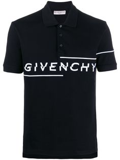 Givenchy рубашка-поло с вышитым логотипом