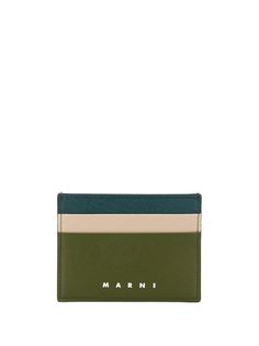 Marni картхолдер в стиле колор-блок с тисненым логотипом
