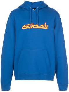 Stussy худи с контрастным логотипом