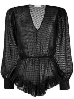 Silvia Astore полупрозрачная блузка с оборками