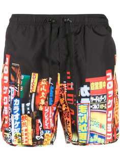 Neil Barrett шорты с графичным принтом