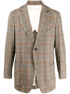 Needles клетчатый пиджак с заостренными лацканами