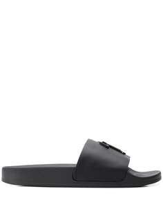 Giuseppe Zanotti шлепанцы с тисненым логотипом