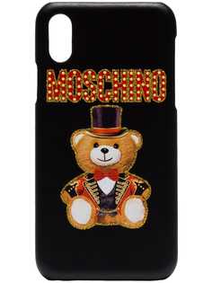 Moschino чехол для iPhone X с изображением медведя