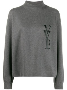 Victoria Victoria Beckham джемпер с логотипом и воротником-воронкой