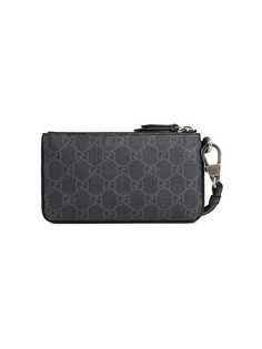 Gucci клатч с узором GG Supreme и принтом Kingsnake