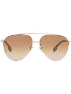 Burberry солнцезащитные очки-авиаторы с верхней планкой