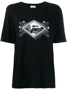 Saint Laurent футболка с графичным принтом