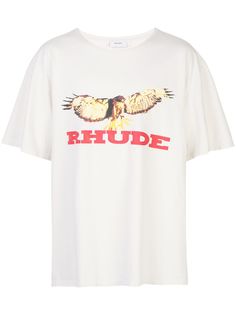 Rhude футболка оверсайз с принтом