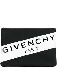 Givenchy клатч с полосой с логотипом