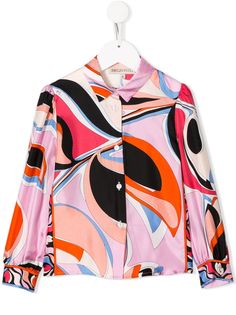 Emilio Pucci Junior рубашка с графичным принтом