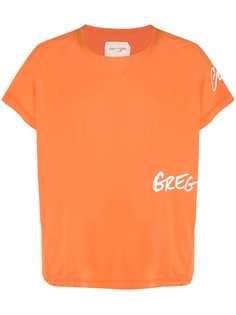 Greg Lauren футболка с надписью Greg