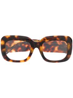 Linda Farrow очки в квадратной оправе черепаховой расцветки