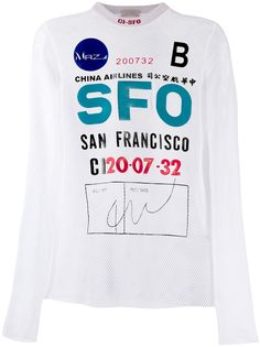 MRZ сетчатый топ с принтом