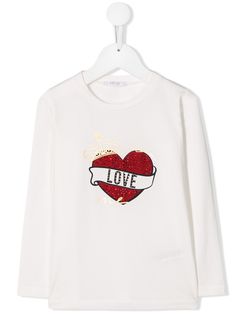 Liu Jo Kids декорированная футболка Love