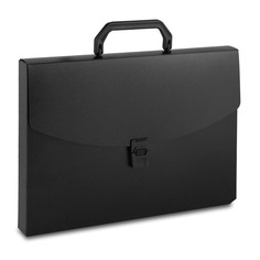 Упаковка портфелей БЮРОКРАТ -BPP01BLCK, 1 отд., A4, пластик, 0.7мм, черный 14 шт./кор.
