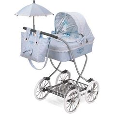 Кроватка для кукол DeCuevas Кэрол с сумкой и зонтиком 90 см