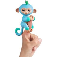 Интерактивная игрушка Fingerlings Обезьянка Чарли 12 см цвет: голубо-зеленый