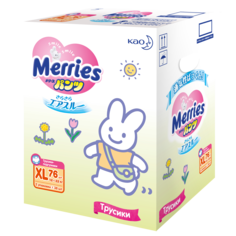 Трусики-подгузники Merries, р. 4+, 12-22 кг, 76 шт