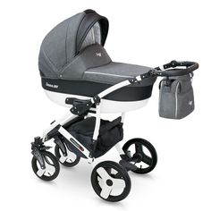 Коляска 3 в 1 Camarelo Carera New, цвет: темно-серый