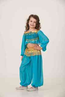 Карнавальный костюм Батик Принцесса Востока блуза/брюки, цвет: голубой