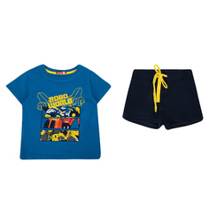 Комплект футболка/шорты Pelican Волшебная зима, цвет: синий