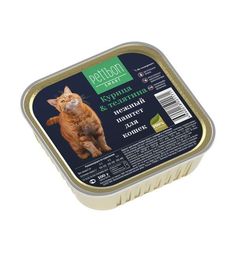 Паштет Petibon для взрослых кошек для кошек с курицей и телятиной, 100 г