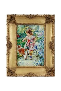 Картина Девочка на велосипеде Glasar