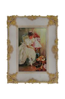 Картина "Девочка котятами" Glasar