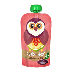 Пюре фруктовое Peek-a-boo из яблока, банана и клубники 113 г